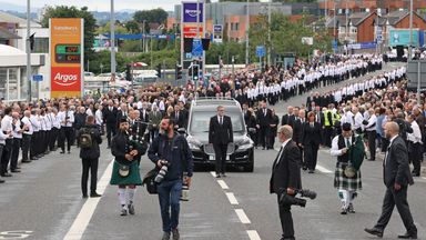 A large crowd gathered for Bobby Storey's funeral procession
